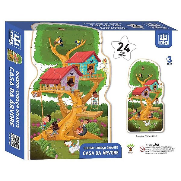 Quebra Cabeça Gigante Casa da Árvore - 24 Peças