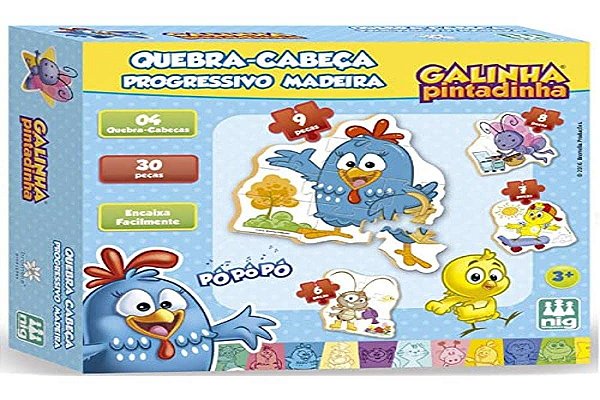 Quebra-Cabeça Progressivo Galinha Pintadinha
