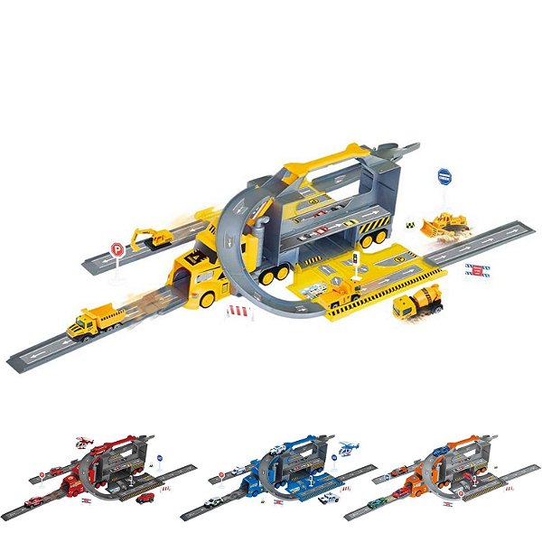 Caminhão Garagem Pista De Carrinhos Construção E Engenharia