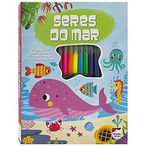 Superlivro de Colorir Seres do Mar