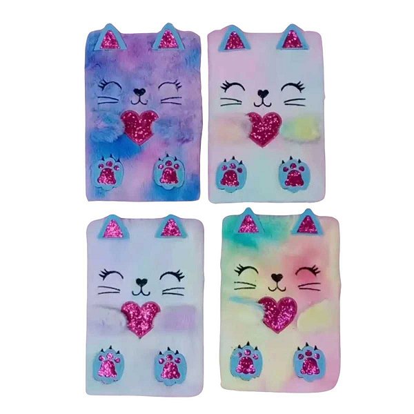 Caderno Escolar Pelúcia Gatinho