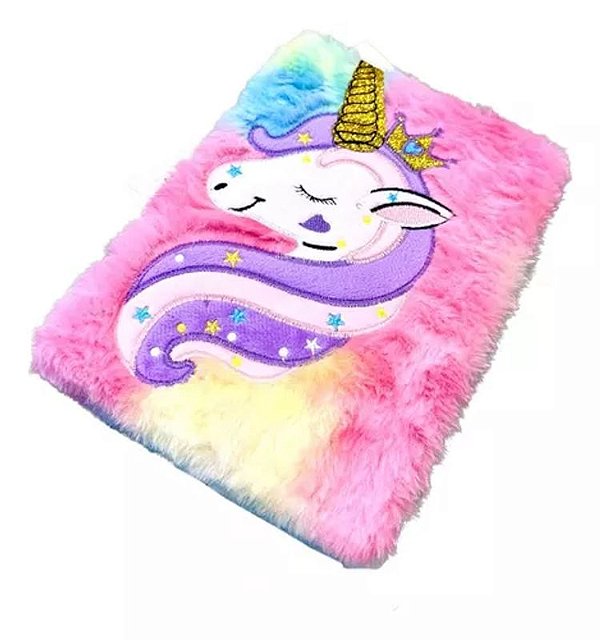 Caderno Escolar Pelúcia Unicórnio