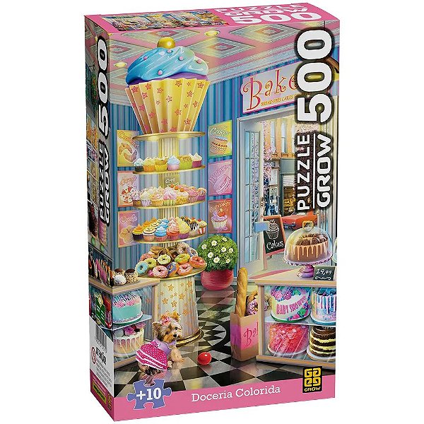 Quebra-Cabeça 500 Peças Doceria Colorida