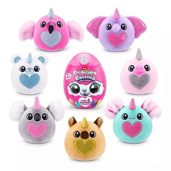 Pelúcia Rainbocorns Eggzania Pequeno