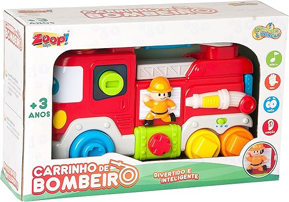 Carrinho de Bombeiro Multicolor