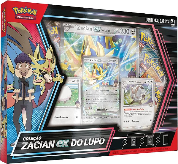 Box Pokémon Zacian Ex do Lupo