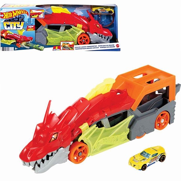 Hot Wheels City Pista Reboque Dragão
