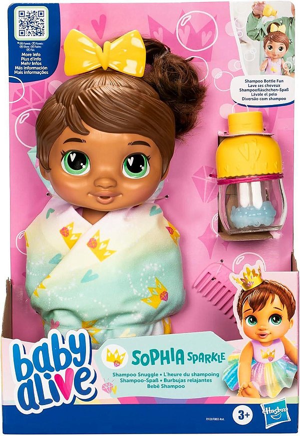 Boneca Baby Alive Bebê Shampoo Morena