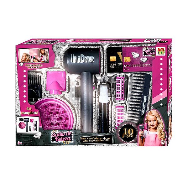 Kit Salão de Beleza VIP com Secador de Verdade