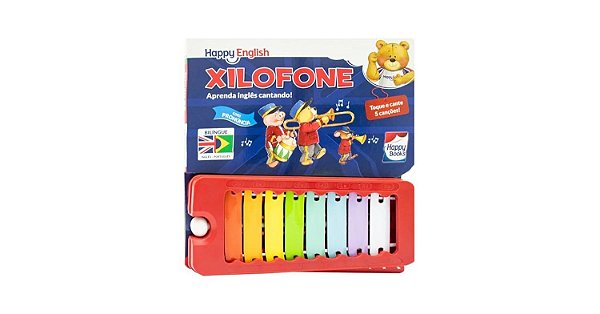 Livro Xilofone Musical Happy English