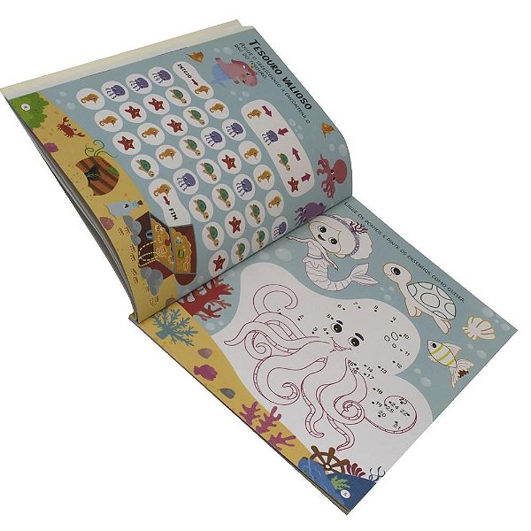 Livro de Adesivos Brilhantes Sereias - Happy Books