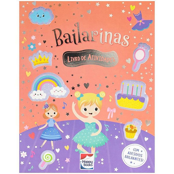 Meu Livro de Adesivos Brilhantes: Bailarinas com Glitter