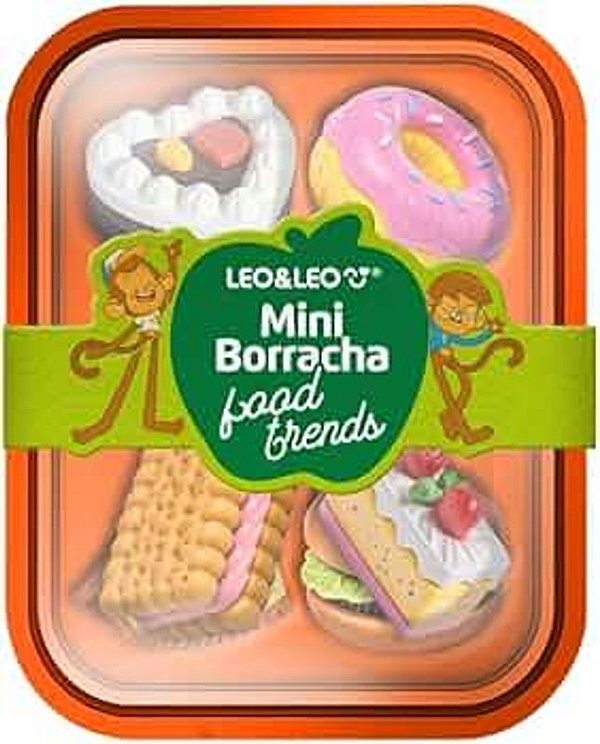 Mini Borrachas Food Trends Marmitinha 4 Unidades
