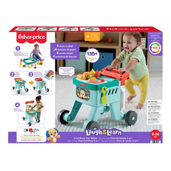 Fisher-Price Andador e Carro de Snacks 4 em 1 JGW95