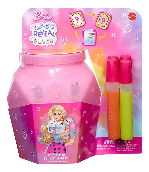 Pelucia Barbie Tie Dye Surpresa 17 Cm (sortido) Hwd29