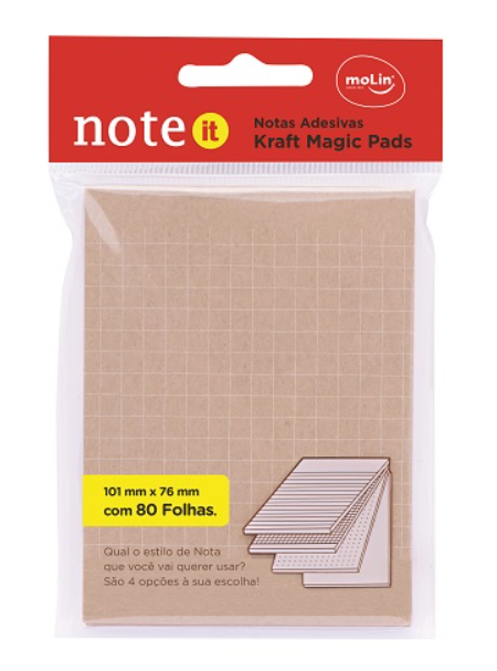 BLOCO DE NOTAS ADESIVAS ECO 76 mm x 76 mm MOLIN
