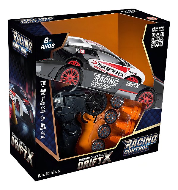 Carrinho Controle Remoto Drift X Vermelho/preto - Br2417