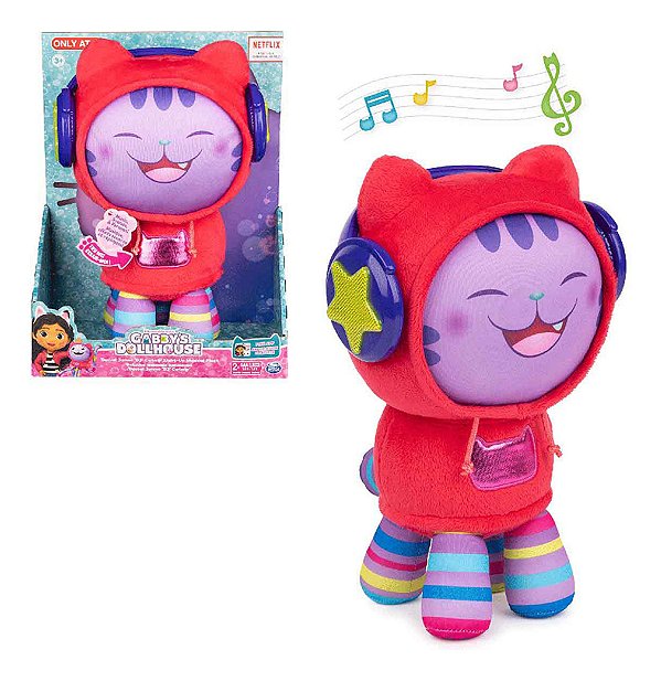 Pelúcia Gatinho Dj Catnip Sunny Brinquedos Gabby S Dollhouse multicor tamanho médio