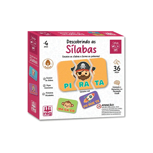 Jogo Descobrindo as Sílabas 36 Peças