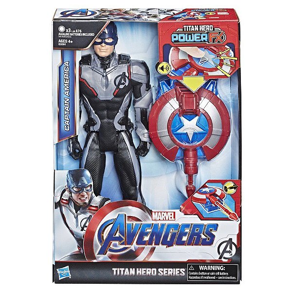 Vingadores Ultimato - Capitão América com Lançador Power FX