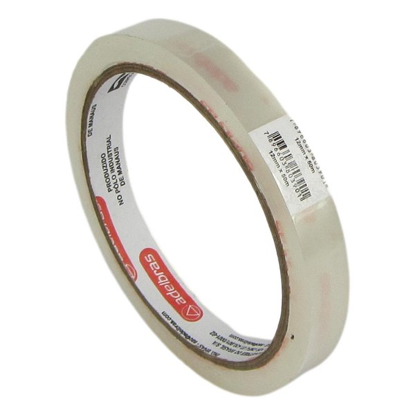 Fita adesiva polipropileno 12mm x 50m Transparente - Unidade
