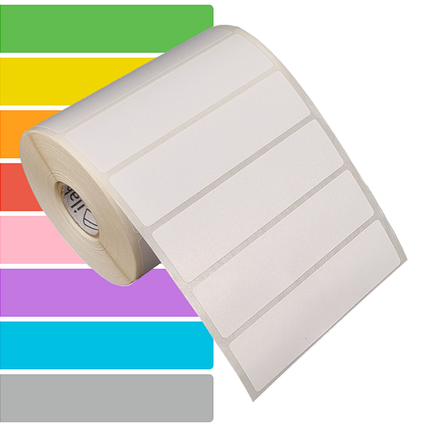Etiqueta adesiva 100x25mm 10x2,5cm Couche p/ Zebra Argox Elgin - Rolo c/ 1071 (30m)