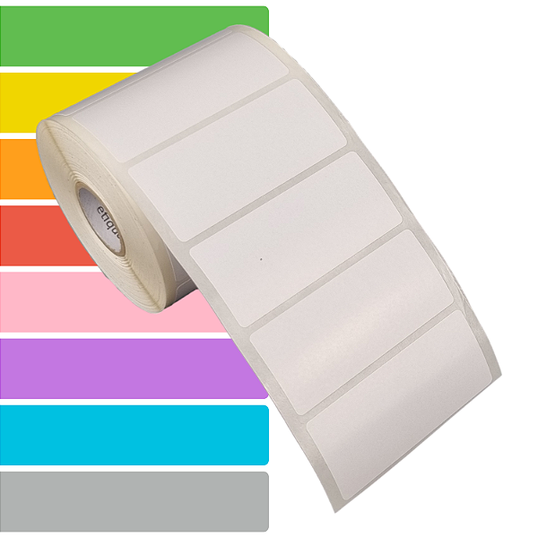 Etiqueta adesiva 70x30mm 7x3cm Couche p/ Zebra Argox Elgin - Rolo c/ 909 (30m)