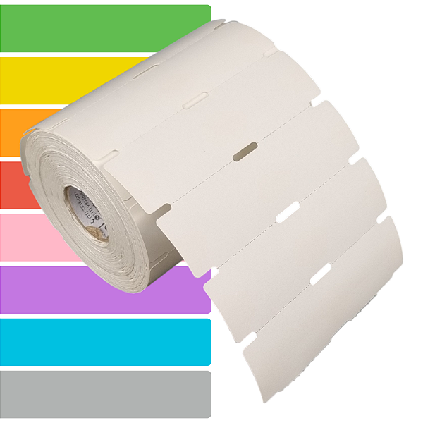 Etiqueta Gôndola 105x30mm 10,5x3cm Couche cartão Gap universal p/ Zebra Argox Elgin - Rolo c/ 1000 (30m)