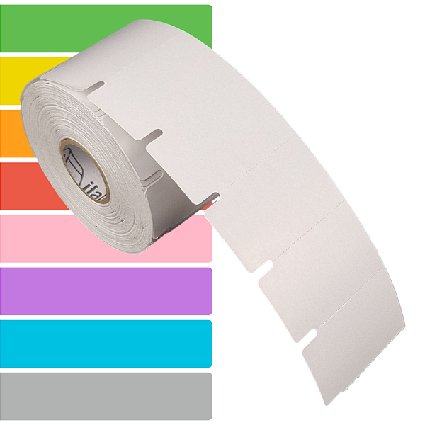 Etiqueta Gôndola 50x30mm 5x3cm Couche cartão Gap lateral p/ Zebra Argox Elgin - Rolo c/ 1000 (30m)