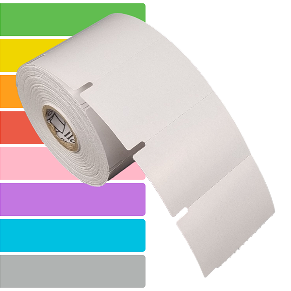 Etiqueta Gôndola 60x40mm 6x4cm Couche cartão Gap lateral p/ Zebra Argox Elgin - Rolo c/ 750 (30m)
