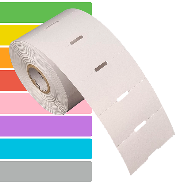 Etiqueta Gôndola 60x30mm 6x3cm Couche cartão Gap central p/ Zebra Elgin - Rolo c/ 1000 (30m)