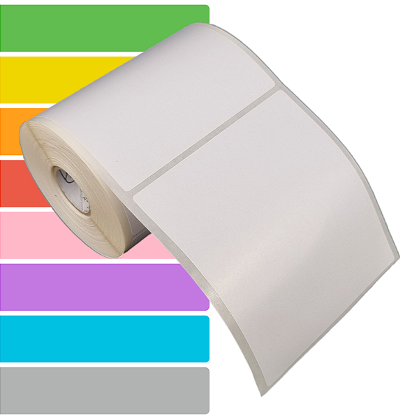 Etiqueta adesiva 100x110mm 10x11cm Couche p/ Zebra Argox Elgin - Rolo c/ 265 (30m)
