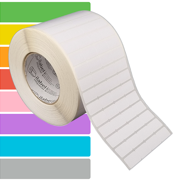 Etiqueta adesiva 25x15mm 2,5x1,5cm (4 colunas) BOPP p/ Zebra ZT230 S4M ZT410 - Rolo c/ 90m Tubete 3 polegadas