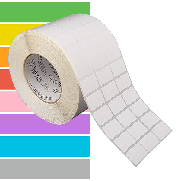 Etiqueta adesiva 33x21mm 3,3x2,1cm (3 colunas) BOPP p/ Zebra ZT230 S4M ZT410 - Rolo c/ 90m Tubete 3 polegadas