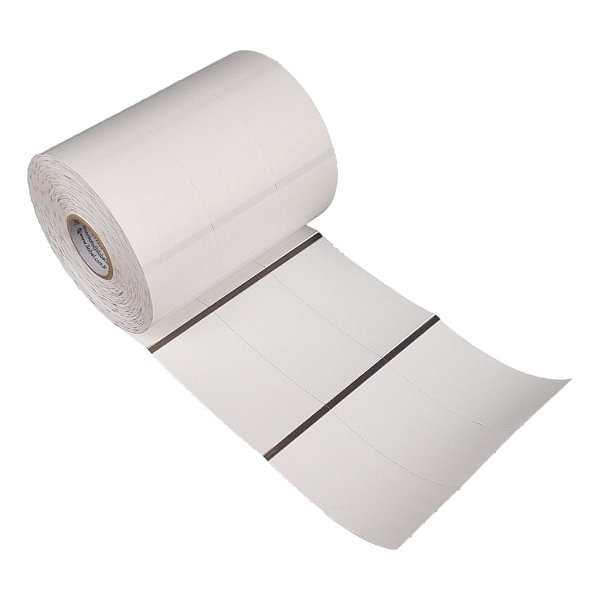 Etiqueta de composição têxtil lavável 33x70mm 3,3x7cm (3 colunas) Nylon resinado p/ Zebra Argox Elgin Rolo c/ 1713 (40m)