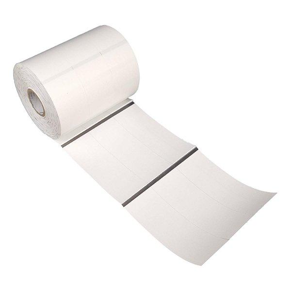 Etiqueta de composição têxtil lavável 33x90mm 3,3x9cm (3 colunas) Nylon resinado p/ Zebra Argox Elgin Rolo c/ 1332 (40m)