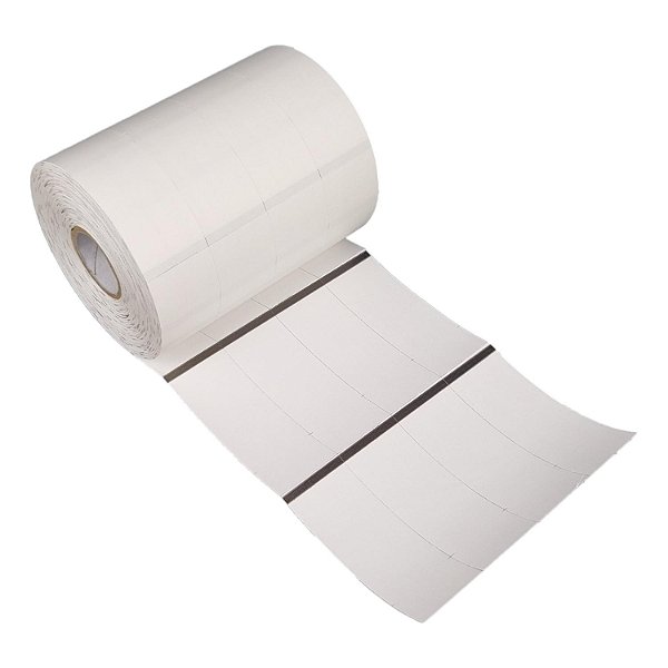 Etiqueta de composição têxtil lavável 25x70mm 2,5x7cm (4 colunas) Nylon resinado p/ Zebra Argox Elgin Rolo c/ 2284 (40m)