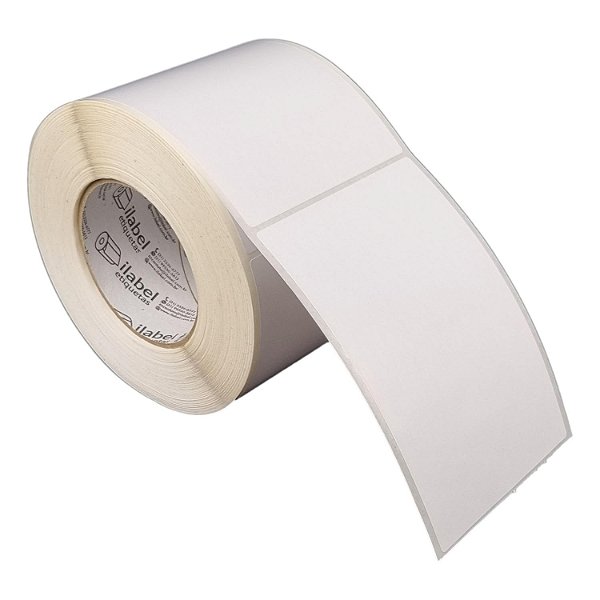 Etiqueta adesiva 100x150mm 10x15cm Poliéster branco brilho p/ Zebra ZT230 S4M ZT410 - Rolo c/ 600 90m Tubete 3 polegadas