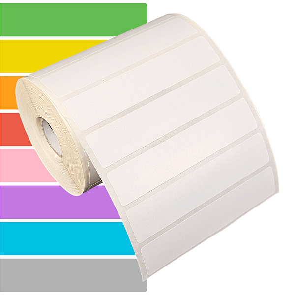 Etiqueta adesiva 100x20mm 10x2cm Térmica (impressão sem ribbon) p/ impressora térmica direta Rolo c/ 30m