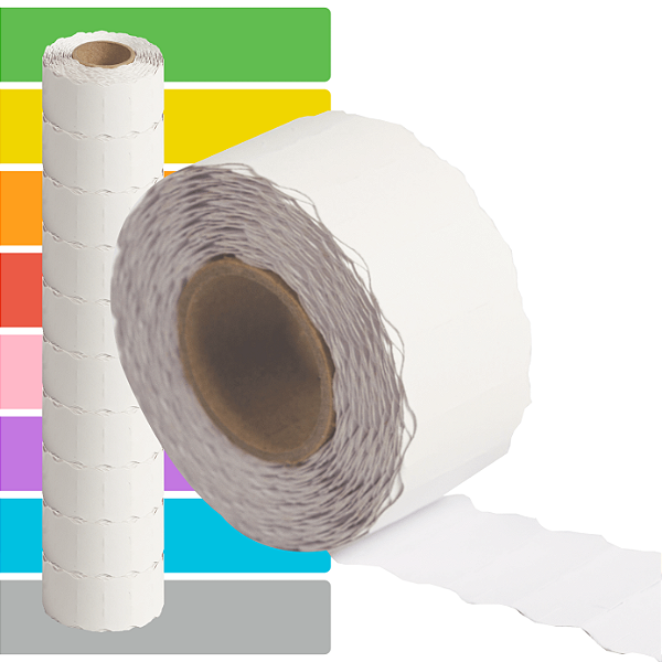 Etiqueta refil Etiquetadora Metiq 8.26 (26x12mm ondulada) - 10 rolos com 1000