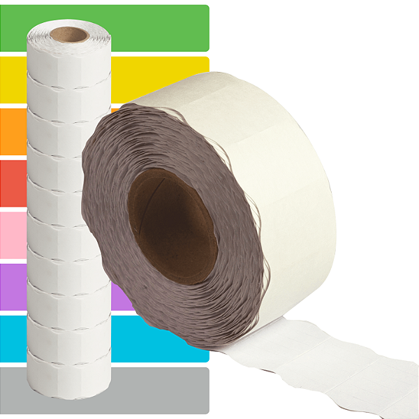 Etiqueta refil Etiquetadora Jolly JS16 (26x16mm ondulada) - 10 rolos com 1000