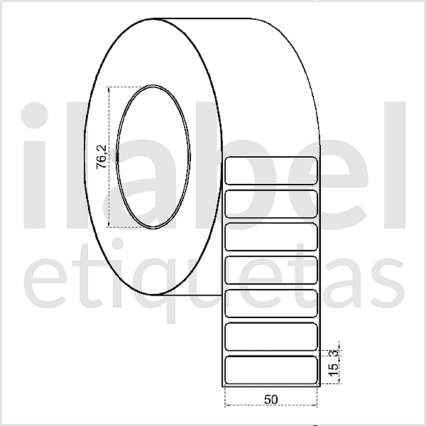 Etiqueta adesiva 50x15mm 5x1,5cm (1 coluna) VOID prata fosco p/ Zebra ZT230 S4M ZT410 Rolo 90m Tubete 3 polegadas
