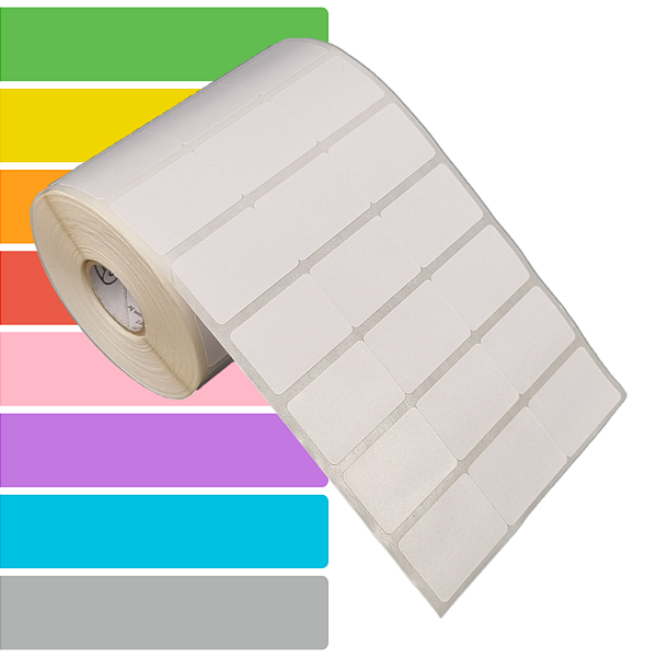 Etiqueta adesiva 34x23mm 3,4x2,3cm (3 colunas) Couche REMOVÍVEL p/ Zebra Argox Elgin - Rolo c/ 3462 (30m)