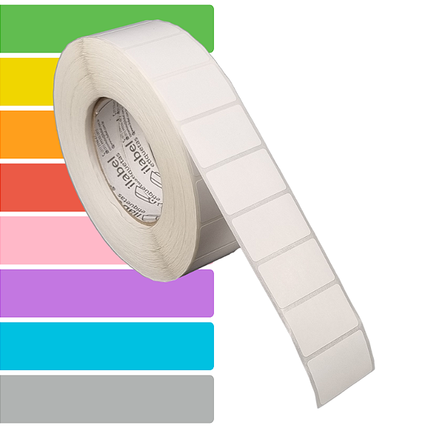 Etiqueta adesiva 40x25mm 4x2,5cm (1 coluna) Couche REMOVÍVEL p/ Zebra ZT230 S4M ZT410 Rolo c/ 90m Tubete 3 pol