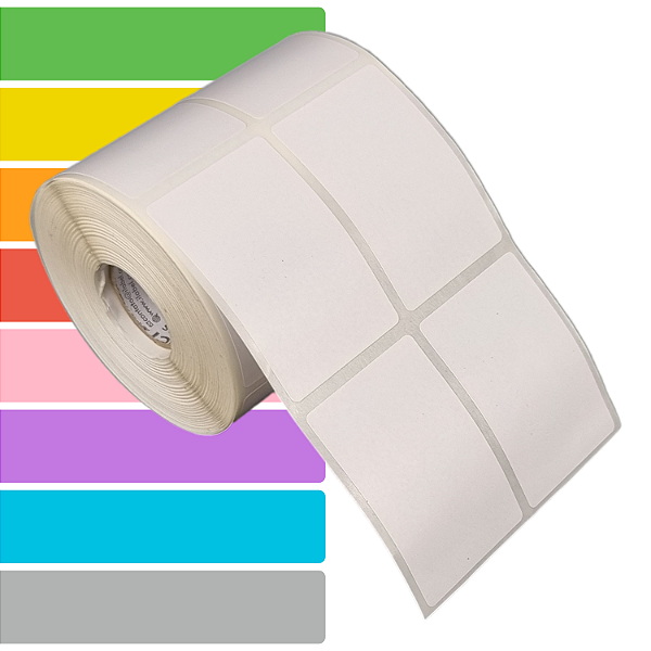 Etiqueta adesiva 40x60mm 4x6cm (2 colunas) Couche REMOVÍVEL p/ Zebra Argox Elgin - Rolo c/ 952 (30m)
