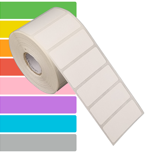 Etiqueta adesiva 50x20mm 5x2cm (1 coluna) Couche REMOVÍVEL p/ Zebra Argox Elgin - Rolo c/ 1304 (30m)