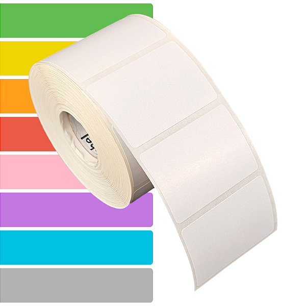 Etiqueta adesiva 50x35mm 5x3,5cm (1 coluna) Couche REMOVÍVEL p/ Zebra Argox Elgin - Rolo c/ 789 (30m)
