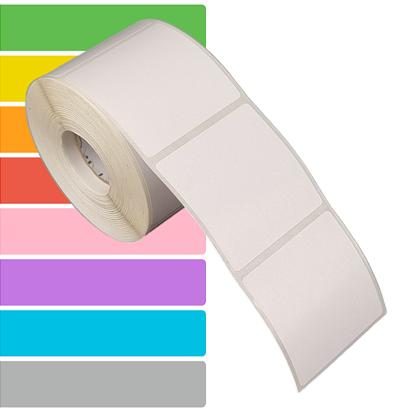 Etiqueta adesiva 50x50mm 5x5cm (1 coluna) Couche REMOVÍVEL p/ Zebra Argox Elgin - Rolo c/ 566 (30m)