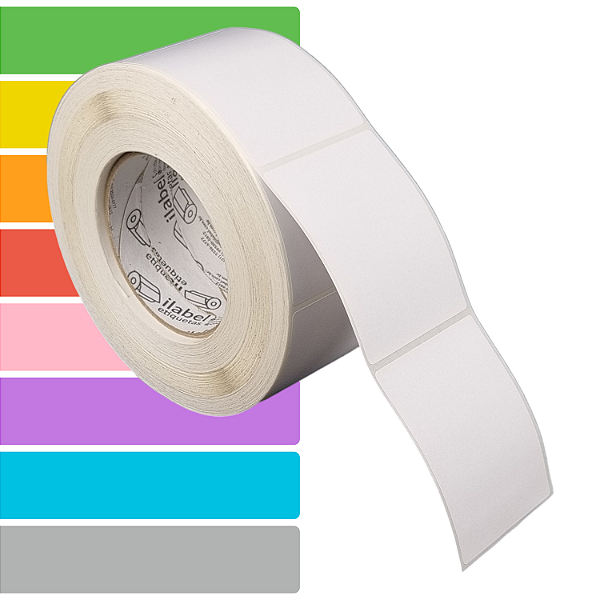Etiqueta adesiva 60x80mm 6x8cm Couche REMOVÍVEL p/ Zebra ZT230 S4M ZT410 Rolo c/ 1083 (90m) Tubete 3 polegadas