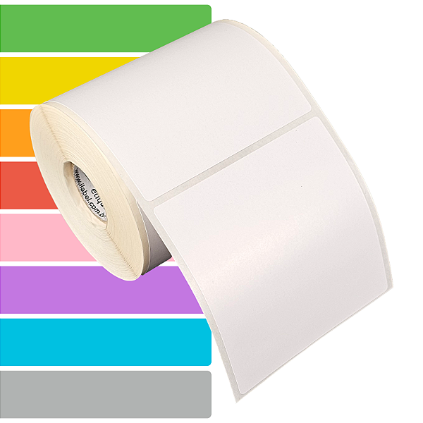 Etiqueta adesiva 80x80mm 8x8cm Couche REMOVÍVEL p/ Zebra Argox Elgin - Rolo c/ 361 (30m)